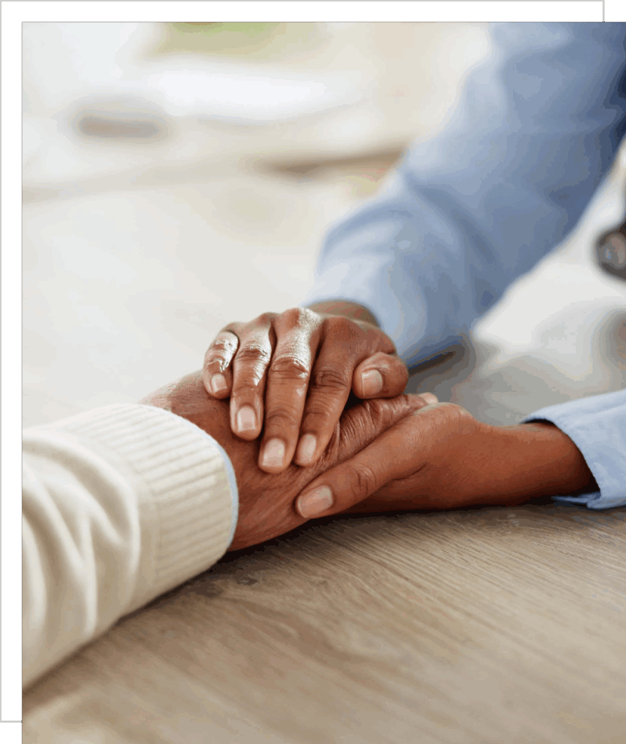 Caring gesture between two people
